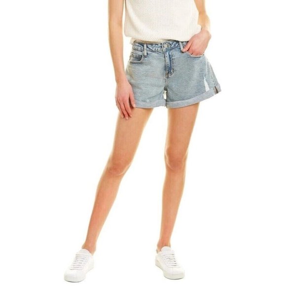 WeWoreWhat Revolve Low Rise Rolled Shorty Shorts Light Vintage Blue size 26